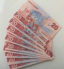 Zambia Twenty Kwacha Pack Of 10 Uncirculated Banknotes