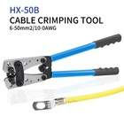 Portable Cable Manual Crimping Tool 6-50mm     Awg 10-0 Ferrule Terminal Crimper