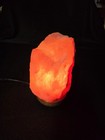 Himalayan Glow Natural Salt Lamp Orange Crystal Rock Night Light Wood Base