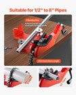 Vevor Screw Bench Chain Vise 1 2 To 8 Inch Capacity Heavy Duty Chain Pipe Vise
