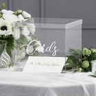 Ondisplay 10  Luxe Acrylic Clear Wedding Card Box W lid - Lucite Gift money Box