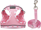 Soft Mesh Dog Harness And Leash Set  No-chock Step-in Reflective Breathable Ligh