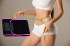 Waist Trimmer Belt Black Purple Trim Adjustable Sweat Wrap Fitness Gym