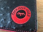 Coolman Golf Scorecard Holder Black Embroidered Logo Golfer Score Card Portfolio