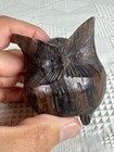 Hand Carved Wooden Owl Figurines Mcm Decor Set Of 2 Vintage Mid Century Accents