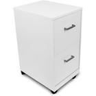 Compact 2 Drawer File Cabinet Steel Mobile Office Storage Smooth Glide New