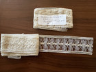 Antique Edwardian Lace Trim Lot 10 Pieces 16 Yards Needle Bobbin Cotton Mix