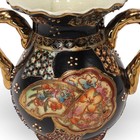Japanese Satsuma Ware Vase - Meiji Era Pottery - Gold Detailing
