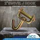 4 Pack Swivel J Hook For 2  Ratchet Tie Down Strap For Car Hauler Trailer Truck 
