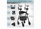 2025 Strollaid 2-in-1 Rollator Walker Transport Chair Heavy Duty 450 Lb