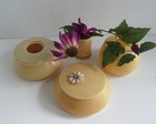 Lot Vintage Celluloid Vanity  Powder Hair Receiver 1920-30s