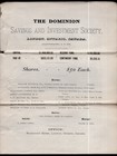 Canada Stamps 1881 London Savings Society Circular To Toronto
