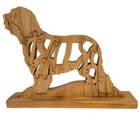 Briard Dog Handmade Wooden Puzzle Scroll Saw Cutout W stand Se Tx Artist