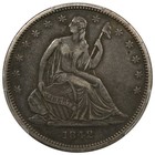 1842 Small Date Reverse Of 1842 Seated Half Dollar Pcgs Vf35 Circulated