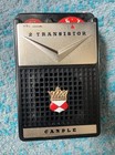 Vintage Candle 2-transistor  boy s Radio  With Case From Japan Works