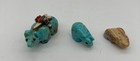 Set Of 3 Zuni Fetish Carvings - 2 Bears And 1 Frog