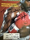 Signed Marvelous Marvin Hagler 1982 Sports Illustrated Magazine Boxing