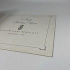 Vtg Stieff Sterling Silver Hollow Ware Price List 1939 Pamphlets Catalog