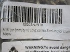 5 16  X 10  G4 Anchor Chain 316 Stainless Steel Windlass
