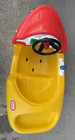Vintage Little Tikes Rare Hard To Find Child Size Rocking Speed Boat Yellow 1025
