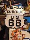 Vintage Us Route 66 California Porcelain Highway State Road Sign Rare