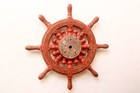 Antique Helm Ship s Wheel Tiller Vintage Marine Home   Lobby Lounge Wall Decor
