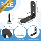 Black Stainless Steel L Bracket 90 Degree Corner Brace 16 Pack Furniture Screws