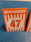 Whataburger Table Tent Numbers 47 75 92 Restaurant Decor Display Collectible