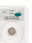 1884 Three Cent Nickel 3cn Pcgs Pr66 Green Cac Vintage Ogh Holder Pq 