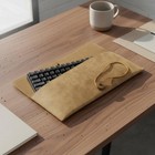 Vintage Keyboard Pouch Dustproof Leather Keyboard Case For Office  Gamers