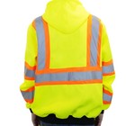 Fleece Safety Hi Vis Lightweight Jacket Reflective Visibility Hooded Bomber W   