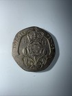 1991 Great Britain          20 Pence - Tudor Rose - Heptagon Twenty - Free Shipping