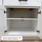 36 42 Amyholm Shaker Kitchen Base Cabinet     White gray     Rta     Soft Close 24   33