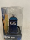 Doctor Who Blue Tardis Police Box Glass Christmas Ornament