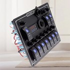 10 Gang Switch Panel Marine Boat 12v-24v Led Rocker Control Panel Usb Charger