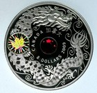 2009 Canada  8 Proof  925 Silver Coin Maple Of Wisdom Dragon Hologram Ogp