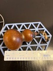 Antique Or Vintage Chinese Double Gourd Bottle With Inlaid Metal Mounts