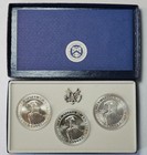 1983 Pds U s  Bu Unc Olympic 90  Silver Dollars 3-coin Set Box Coa  Z-83aek3