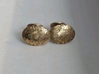 Victorian Gold Filled Cufflinks Engraved Flowers Bean Backs