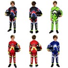 Kids Boys Biking Jersey Geometric Pattern Motorcycle Outfit Motocross Cycling