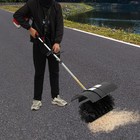 52cc Gas Power Sweeper Broom Driveway Artificial Grass Brush Sweeper Snow Clean