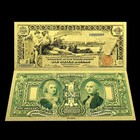 American 1896 And 1899 Years 1 2 5 Dollars Gold Foil Plastic Banknotes 6pcs set