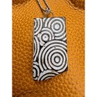 Ceramic Rectangle Pendant Necklace Handcrafted Jewelry Circle Boho Necklace