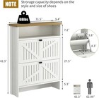 Shoe Storage Cabinet farmhouse Shoe Organizer With 2 Flip Drawers
