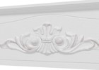 Freestanding Electric Fireplace Stove Mantel Surround - Distressed White Wood