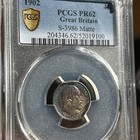 1902 Great Britain 4 Pence Maudy Matte Pcgs Pr62 Rare Amazing Toning