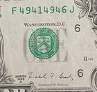 F49414946j  1 Misaligned Misprint Error One Dollar Bill 1988a Note