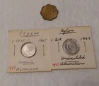 Ceylon 3 Pc Coin Collection-circulated   Uncirculated 1963   1965 One Cent 10c