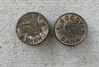 Antique Vintage Thrift Goody Metal Tin Still Bank Dime Penny Coin Savings Bank