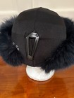 Green Recycled Fox Fur Ski Helmet Covers Band